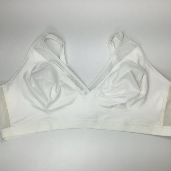 Catherine's Intimates Wireless 54C White Plus Full Coverage Smooth T Shirt Mesh - Picture 7 of 9
